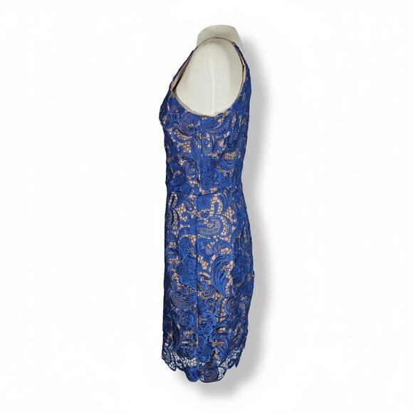 Dress The Population Allie Blue Lace Sheath Dress - Picture 4 of 7